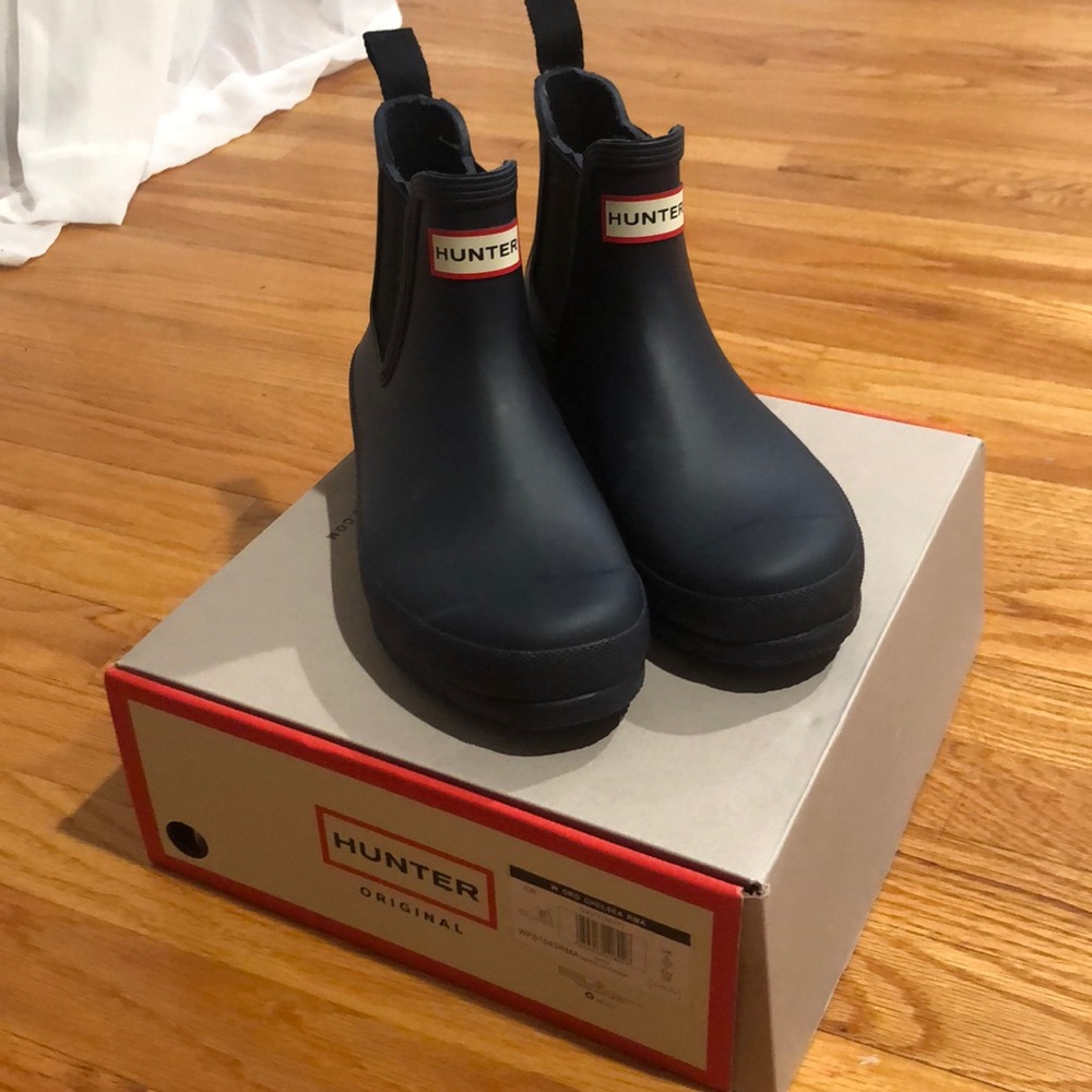 Navy Hunter Boots